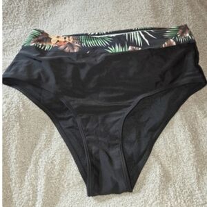 Shein Womens Tropical Bikini Bottoms Hi Cut Size 1XL.